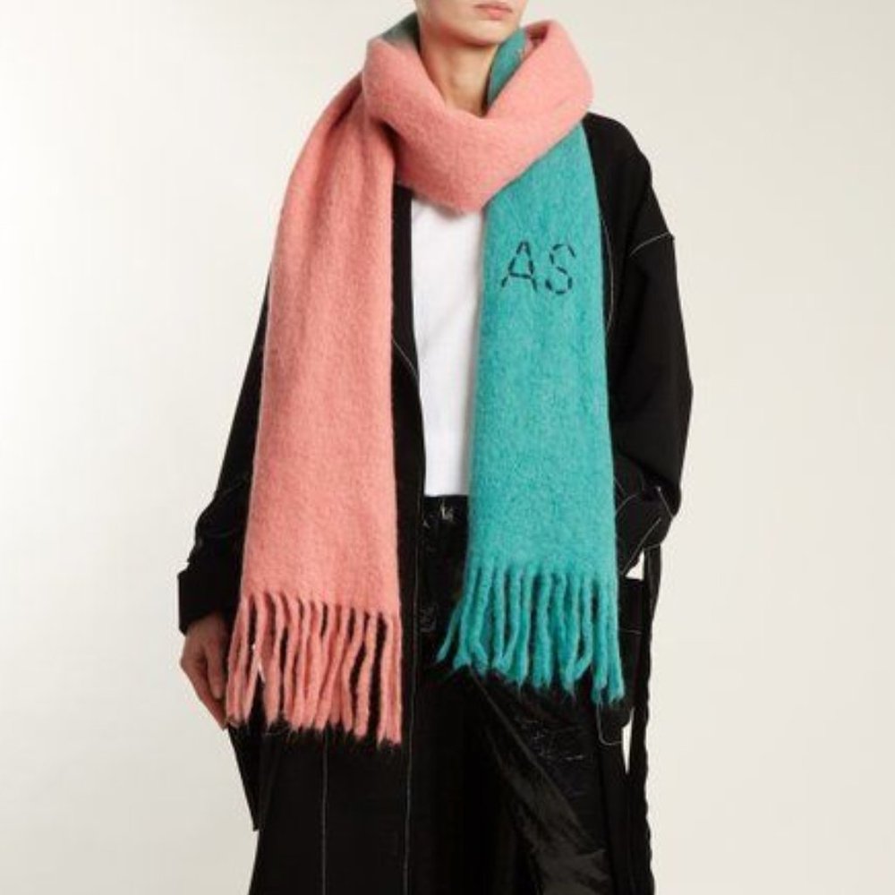 Acne Studios Kelow Mohair Ombre Scarf Dip Dye